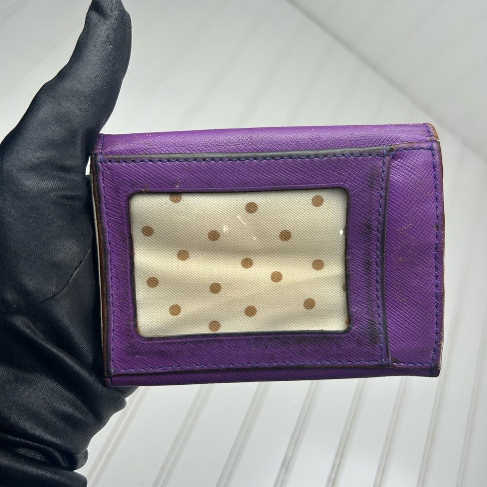 Kate Spade Purple Saffiano Leather Bifold Wallet - Picture 13 of 13